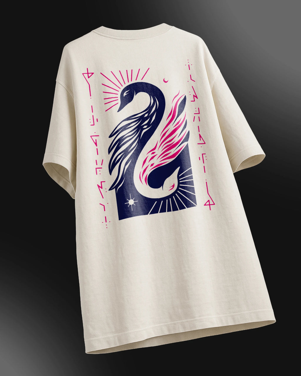 oversized tshirt swan unisex